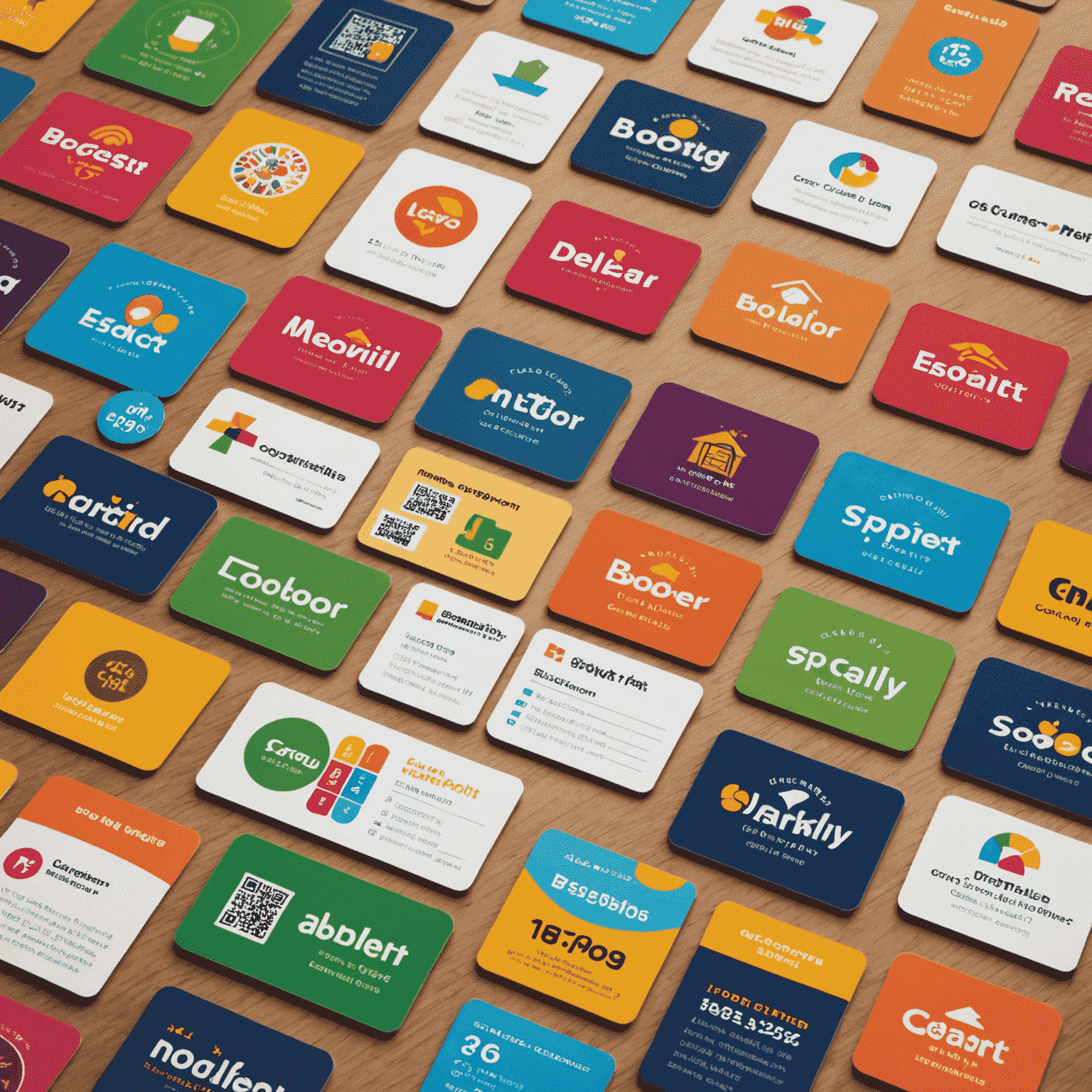 A colorful display of loyalty cards, points, and rewards, illustrating the benefits of the customer loyalty program